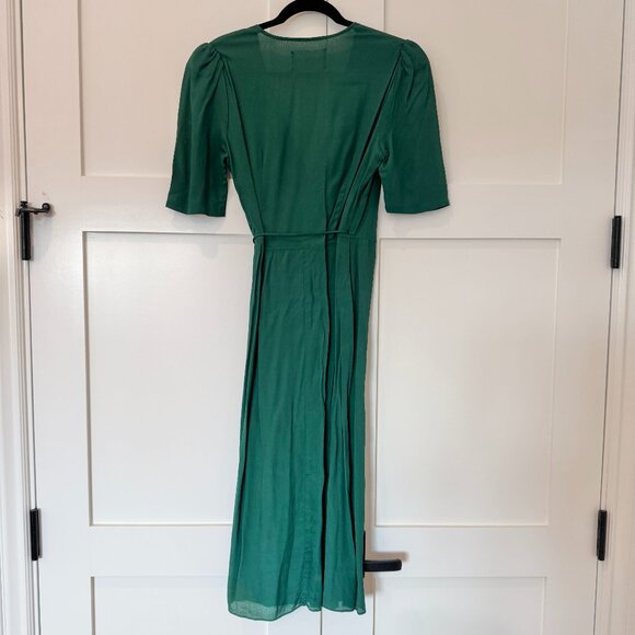 Reformation Green Wrap Dress – Size L – Excellent Condition - Picture 2 of 6